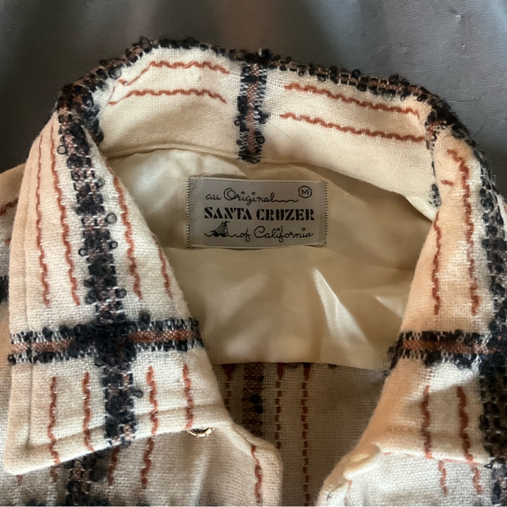 60's Vintage wool button up shirt